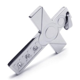 Heren Zilveren Ketting Met Kruishanger Van Puur Titanium (Nieuw)