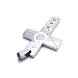 Heren Zilveren Ketting Met Kruishanger Van Puur Titanium (Nieuw)
