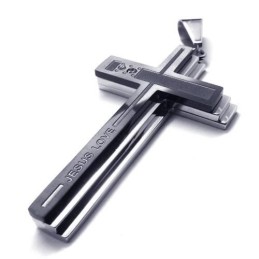 Heren Zilveren Kruishanger Van Puur Titanium (Nieuw)