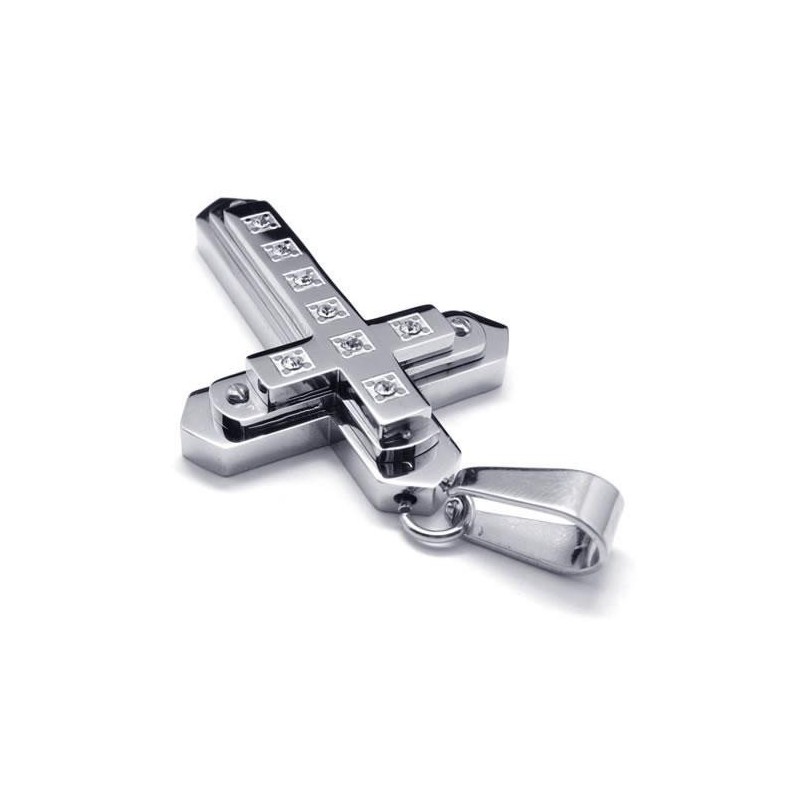 Heren Zilveren Kruisketting Met Hanger Van Puur Titanium Heren Zilveren Kruisketting Met Hanger Van Puur Titanium