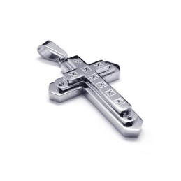 Heren Zilveren Kruisketting Met Hanger Van Puur Titanium