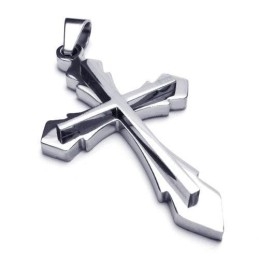 Heren Zilveren Hanger Kruisketting Van Puur Titanium (Nieuw)