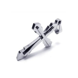Heren Zilveren Hanger Kruisketting Van Puur Titanium (Nieuw)
