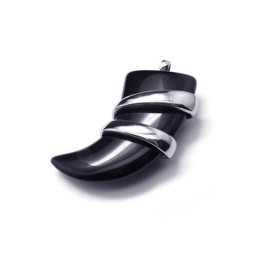 Herenketting Met Hanger Van Puur Titanium En Onyx