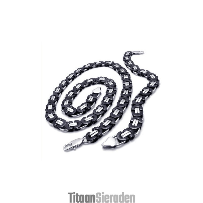 Vakkundige Vervaardiging Van Delicate Kleuren, Hoogwaardige Titanium Sieradenset Inclusief Ketting En Armband