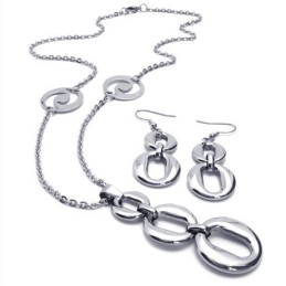 Behendig Ontwerp, Schitterende Kleuren, Uitstekende Kwaliteit Titanium Sieradenset Inclusief Ketting, Hanger En Oorbel
