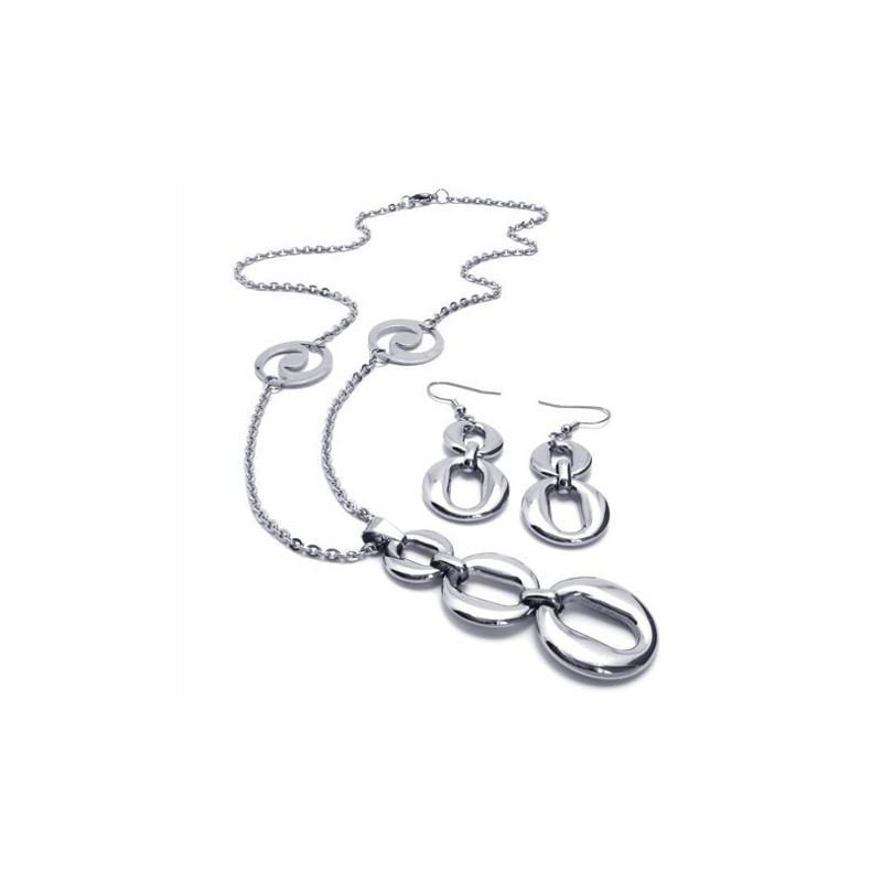 Behendig Ontwerp, Schitterende Kleuren, Uitstekende Kwaliteit Titanium Sieradenset Inclusief Ketting, Hanger En Oorbel