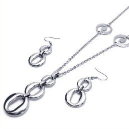 Behendig Ontwerp, Schitterende Kleuren, Uitstekende Kwaliteit Titanium Sieradenset Inclusief Ketting, Hanger En Oorbel
