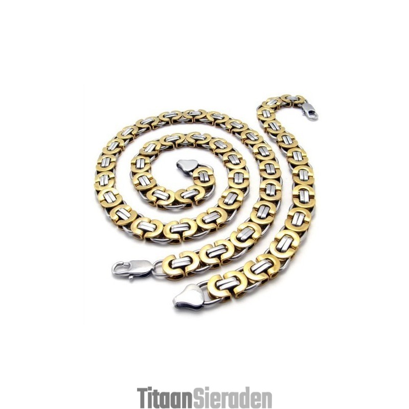 Nieuwste Technologie Kleurbriljantie Superieure Kwaliteit Titanium Sieradenset Inclusief Ketting, Armband