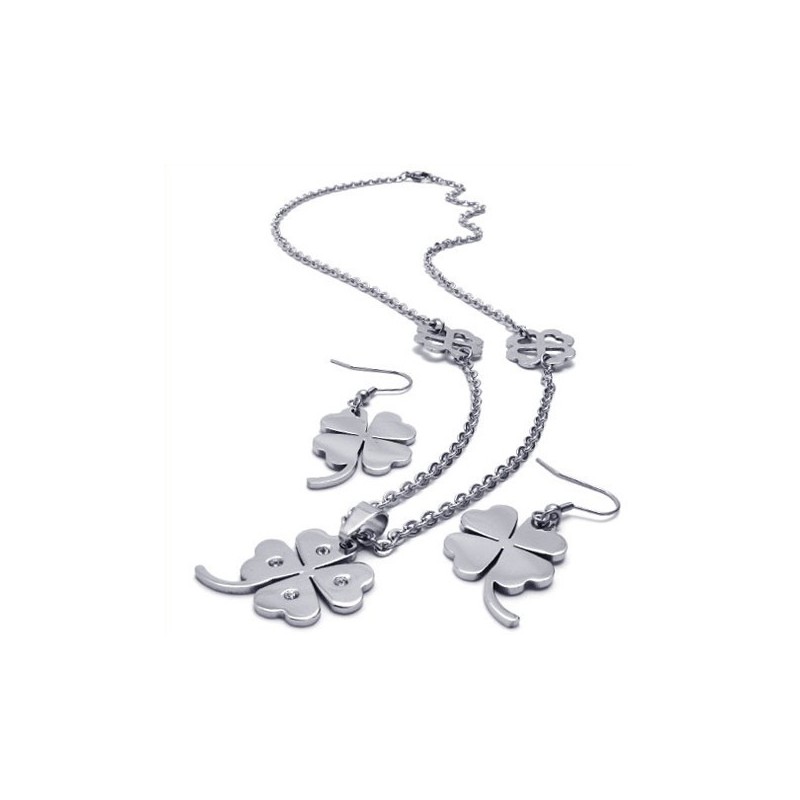 Elegante Vorm, Kleur, Briljantie, Uitstekende Kwaliteit, Titanium Sieradenset Inclusief Ketting, Hanger En Oorbel Elegante Vorm, Kleur, Briljantie, Uitstekende Kwaliteit, Titanium Sieradenset Inclusief Ketting, Hanger En Oorbel