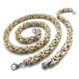Fijn Bewerkte Kleurbriljantie Stabiele Kwaliteit Titanium Sieradenset Inclusief Ketting, Armband
