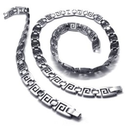 Vakkundige Vervaardiging Kleurbriljantie Uitstekende Kwaliteit Titanium Sieradenset Inclusief Ketting, Armband