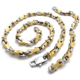 Modern Ontwerp, Kleur, Briljantie, Stabiele Kwaliteit, Titanium Sieradenset Inclusief Ketting En Armband