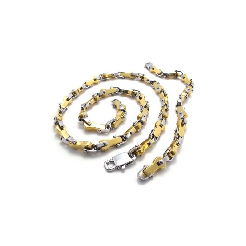 Modern Ontwerp, Kleur, Briljantie, Stabiele Kwaliteit, Titanium Sieradenset Inclusief Ketting En Armband