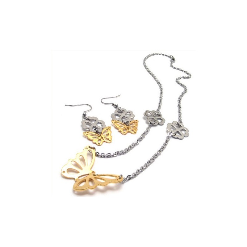 Fijn Bewerkte Kleurbriljantie, Hoogwaardige Titanium Sieradenset Inclusief Ketting, Hanger En Oorbel Fijn Bewerkte Kleurbriljantie, Hoogwaardige Titanium Sieradenset Inclusief Ketting, Hanger En Oorbel