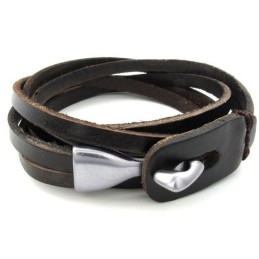Elegante Vorm, Delicate Kleuren, Hoogwaardige Titanium Leren Armband