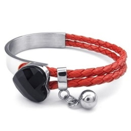 Prachtig Ontwerp, Mooie En Kleurrijke, Betrouwbare Titanium Leren Armband