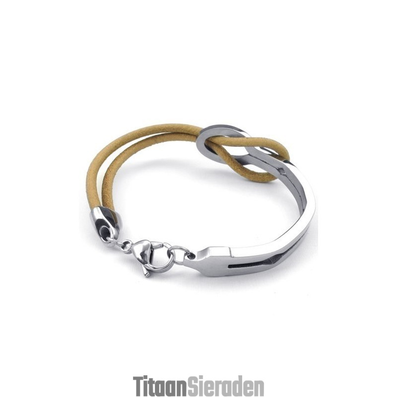 Elegante Vorm, Delicate Kleuren, Uitstekende Kwaliteit Titanium Leren Armband Elegante Vorm, Delicate Kleuren, Uitstekende Kwaliteit Titanium Leren Armband