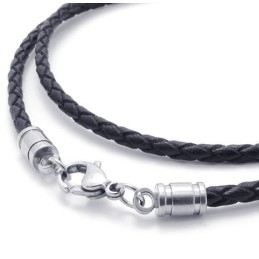Deft Design Delicate Kleuren Hoogwaardige Titanium Leren Ketting