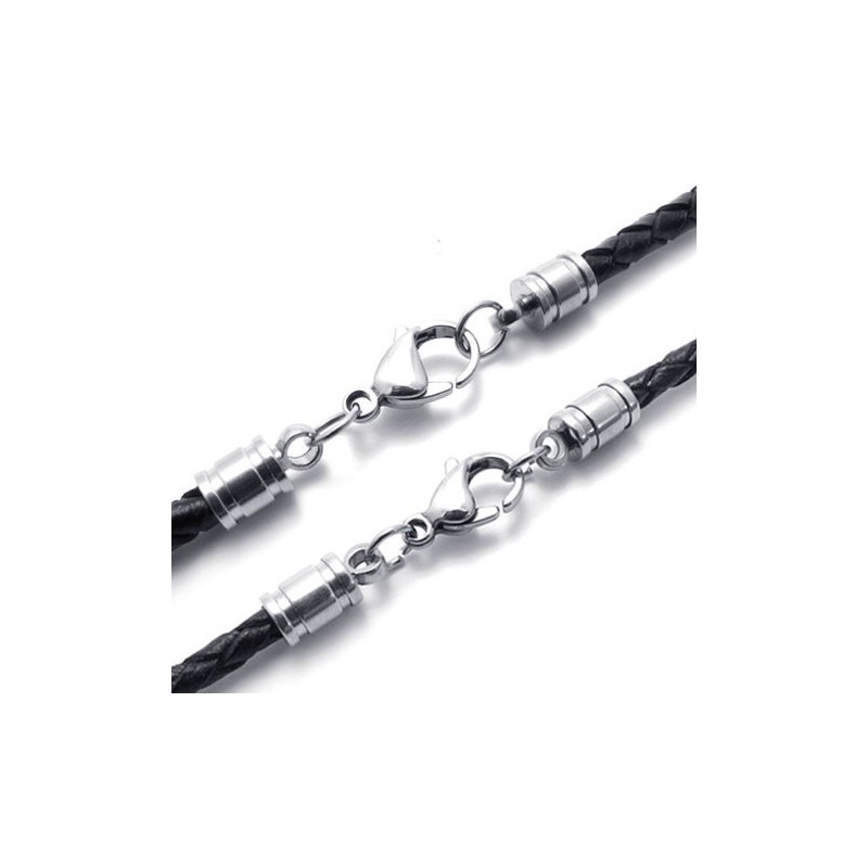 Vakkundige Vervaardiging Delicate Kleuren Uitstekende Kwaliteit Titanium Leren Ketting