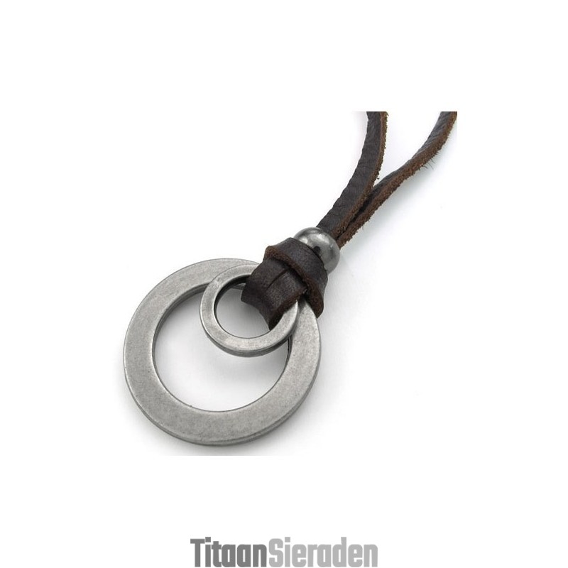 Deft Design Delicate Kleuren Betrouwbare Kwaliteit Titanium Leren Ketting