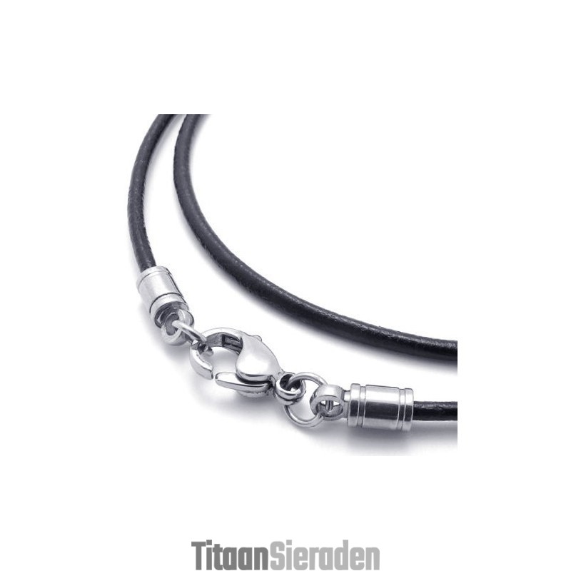 Fijn Bewerkte, Delicate Kleuren, Uitstekende Kwaliteit Titanium Leren Ketting