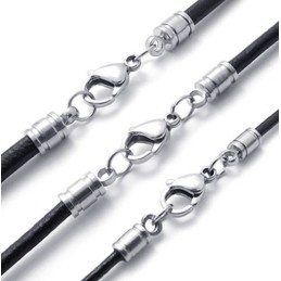Fijn Bewerkte, Delicate Kleuren, Uitstekende Kwaliteit Titanium Leren Ketting