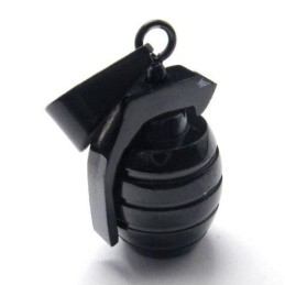 Herenjongen Zwarte Pure Titanium Granaat Hanger Ketting