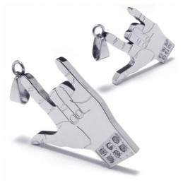 Heren Zilveren Hanger Ketting Van Puur Titanium (Nieuw)