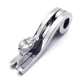 Heren Zilveren Hanger Ketting Van Puur Titanium (Nieuw)