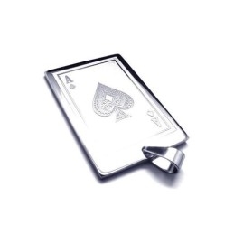 Herenketting Met Speelkaartenhanger Van Puur Titanium