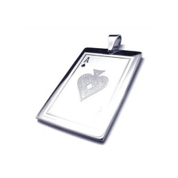 Herenketting Met Speelkaartenhanger Van Puur Titanium