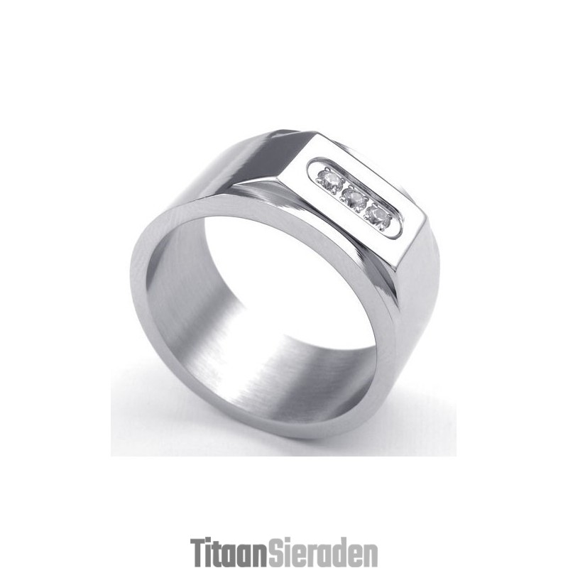 Fijn Bewerkte Kleurbriljantie Stabiele Kwaliteit Titanium Ring