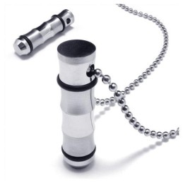 Gouden En Zilveren Hangerketting Met Ringen Van Puur Titanium