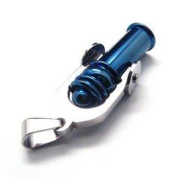 Herenblauwe Puur Titanium Kanon Hanger Ketting 6466