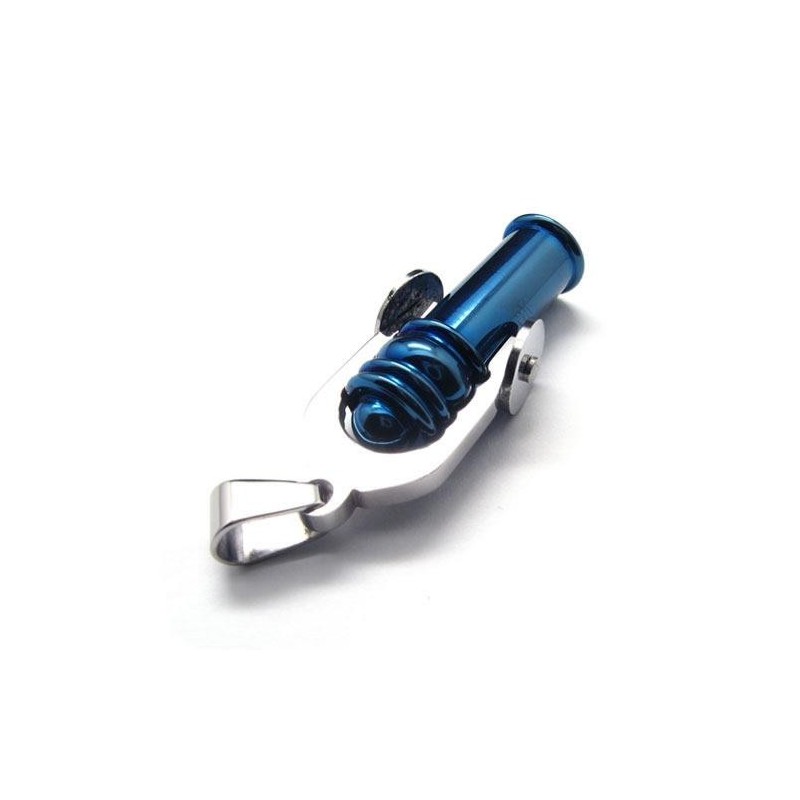 Herenblauwe Puur Titanium Kanon Hanger Ketting 6466 Herenblauwe Puur Titanium Kanon Hanger Ketting 6466